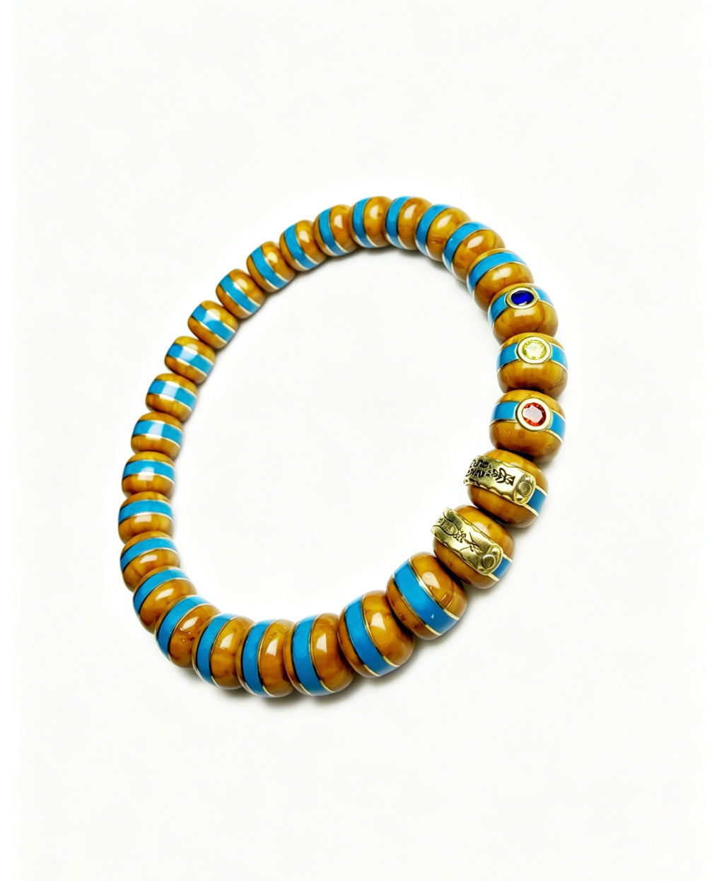 Blue Whisper Lucky Chipmunk Bodhi Bracelet – Rounded Edge Version