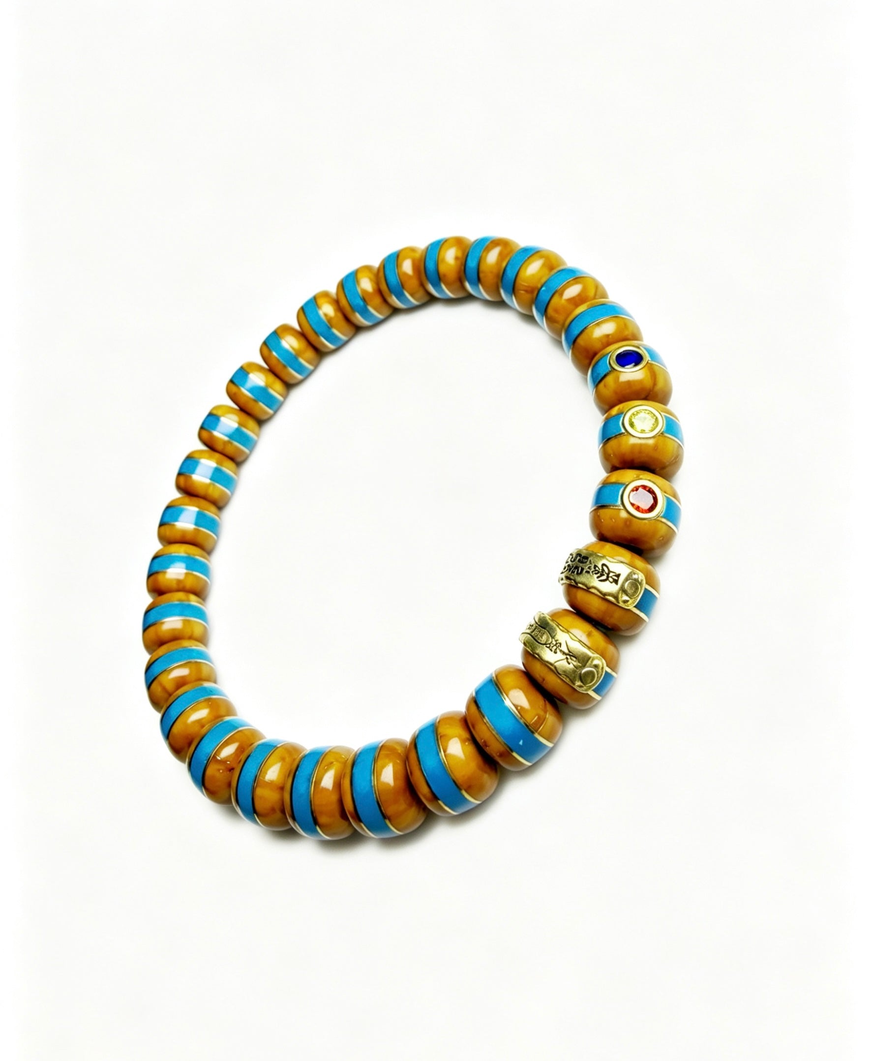 Blue Whisper Lucky Chipmunk Bodhi Bracelet – Rounded Edge Version