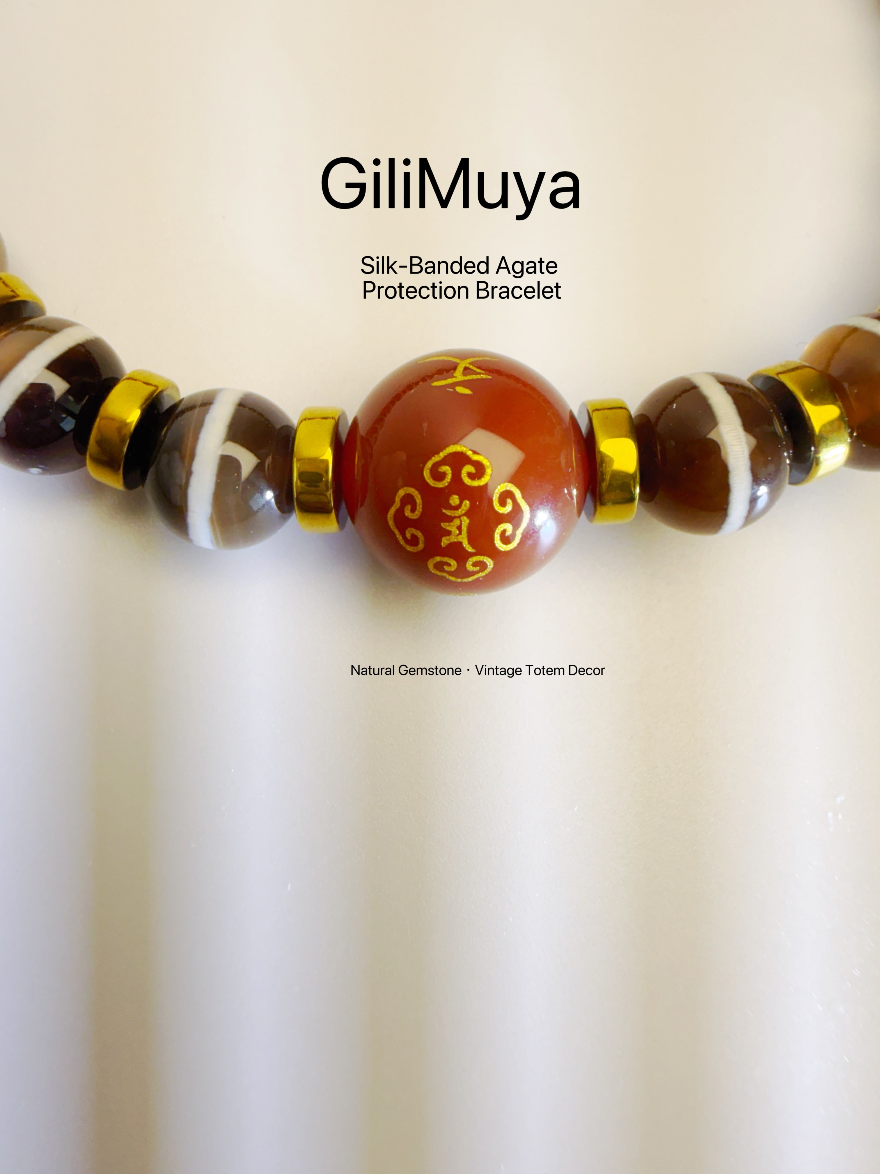 GiliMuya Natural Agate Eastern Constellation Bracelet