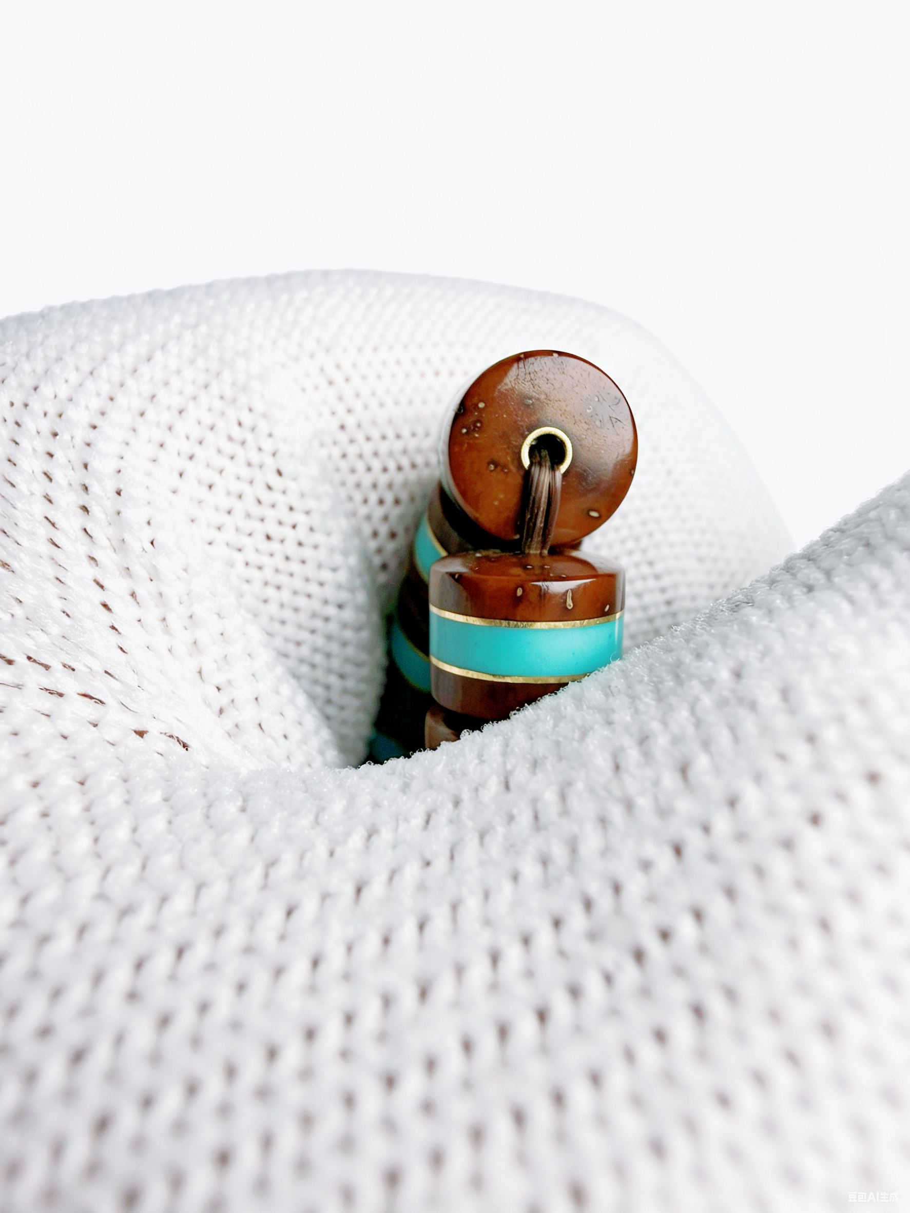 Blue Whisper Lucky Chipmunk Bodhi Bracelet – Straight-Cut Edge Version
