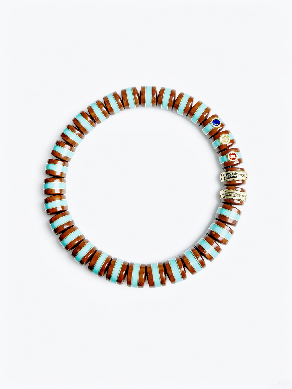 Blue Whisper Lucky Chipmunk Bodhi Bracelet – Straight-Cut Edge Version