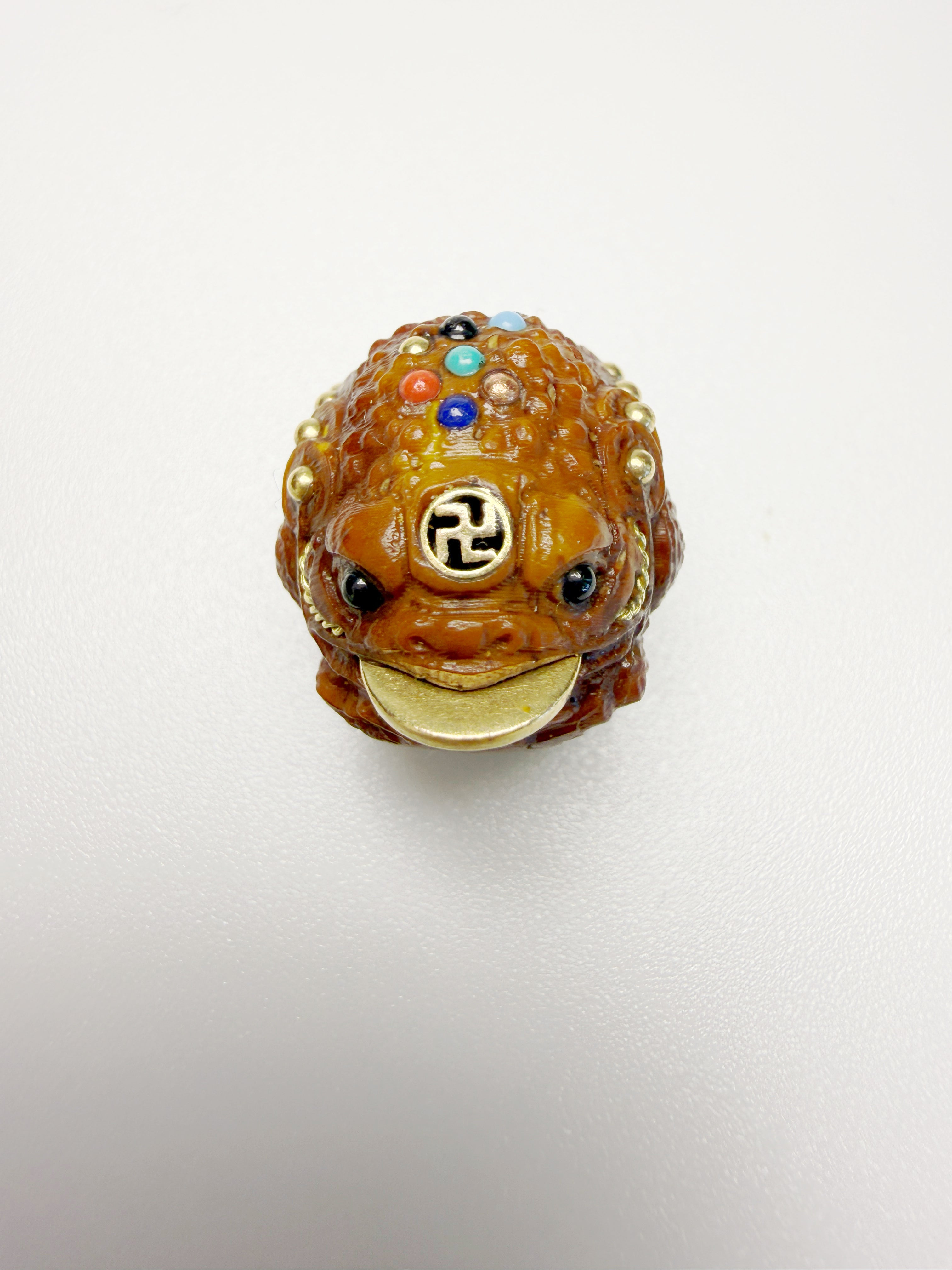 Lucky Chipmunk & Wealth Frog Single Bead – Double Blessing of Prosperity