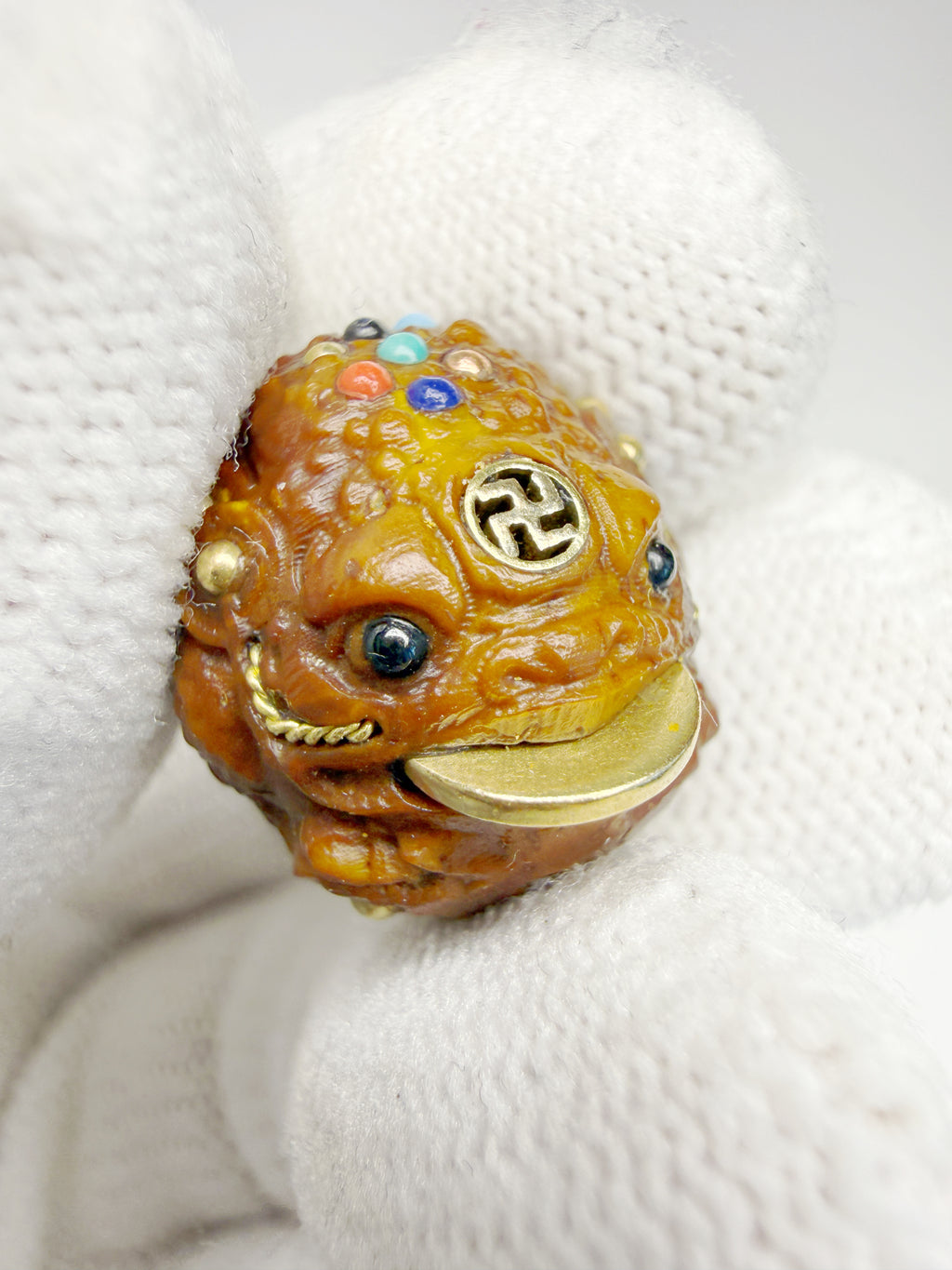 Lucky Chipmunk & Wealth Frog Single Bead – Double Blessing of Prosperity