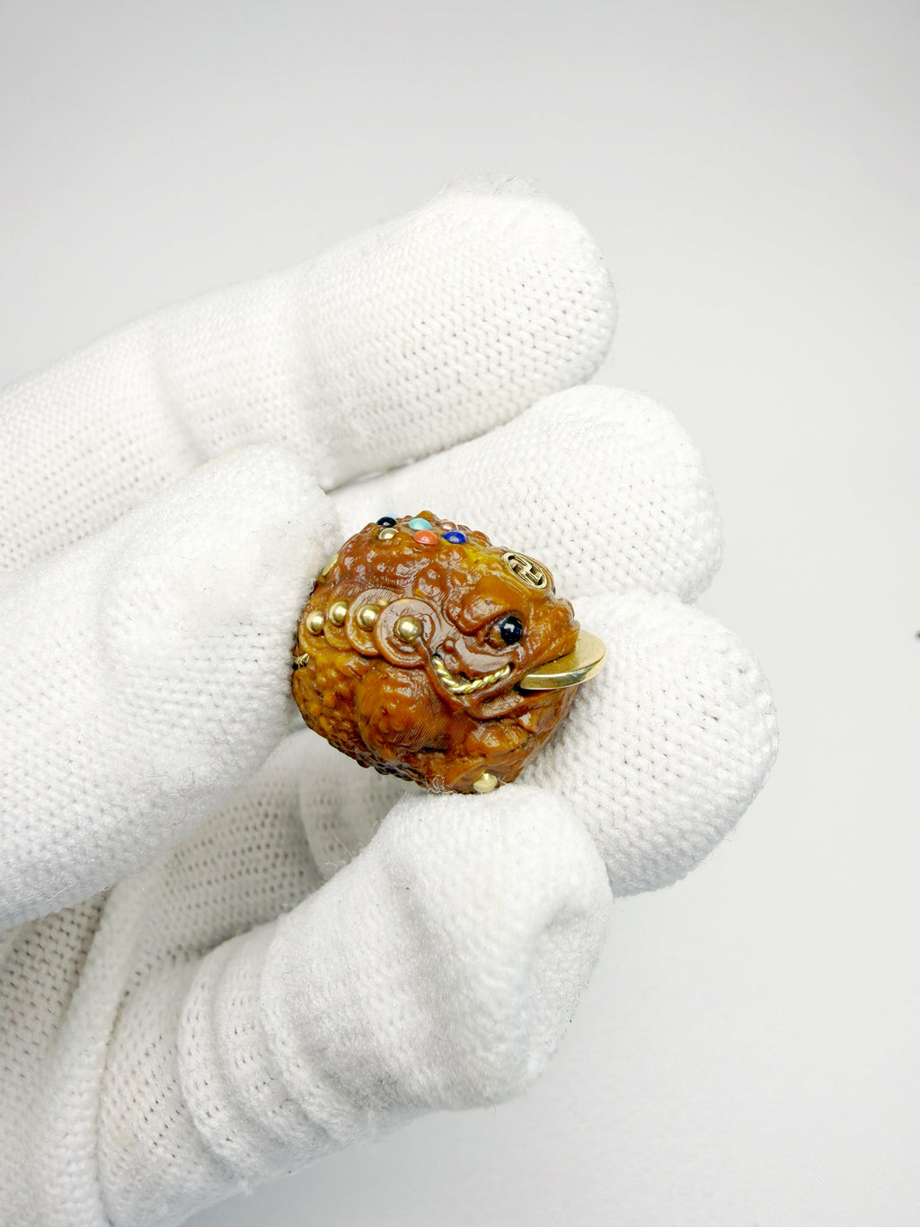 Lucky Chipmunk & Wealth Frog Single Bead – Double Blessing of Prosperity