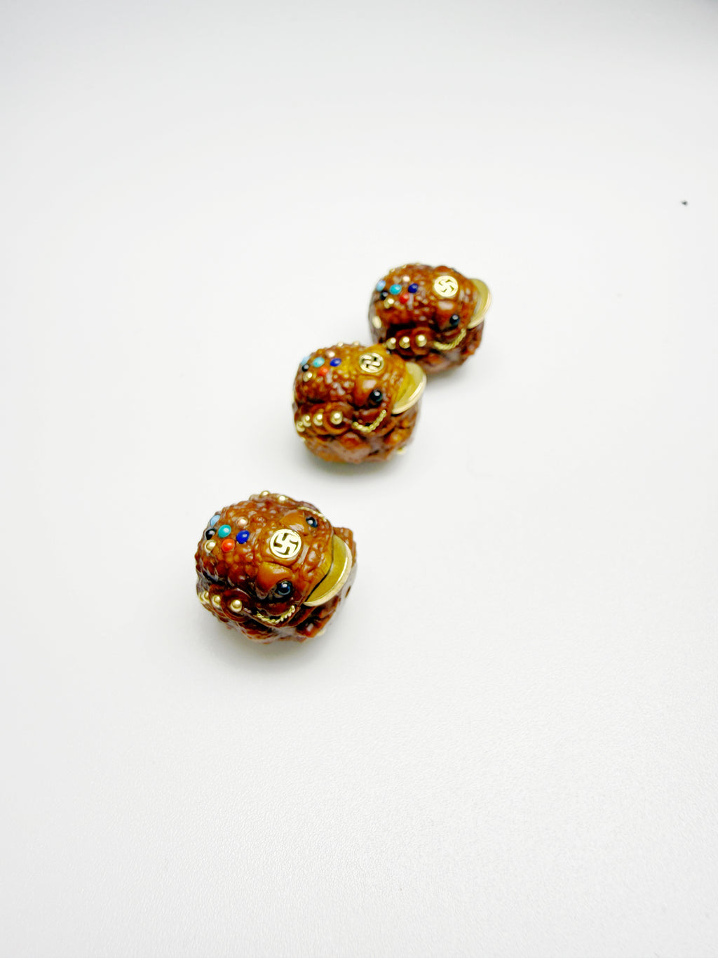 Lucky Chipmunk & Wealth Frog Single Bead – Double Blessing of Prosperity