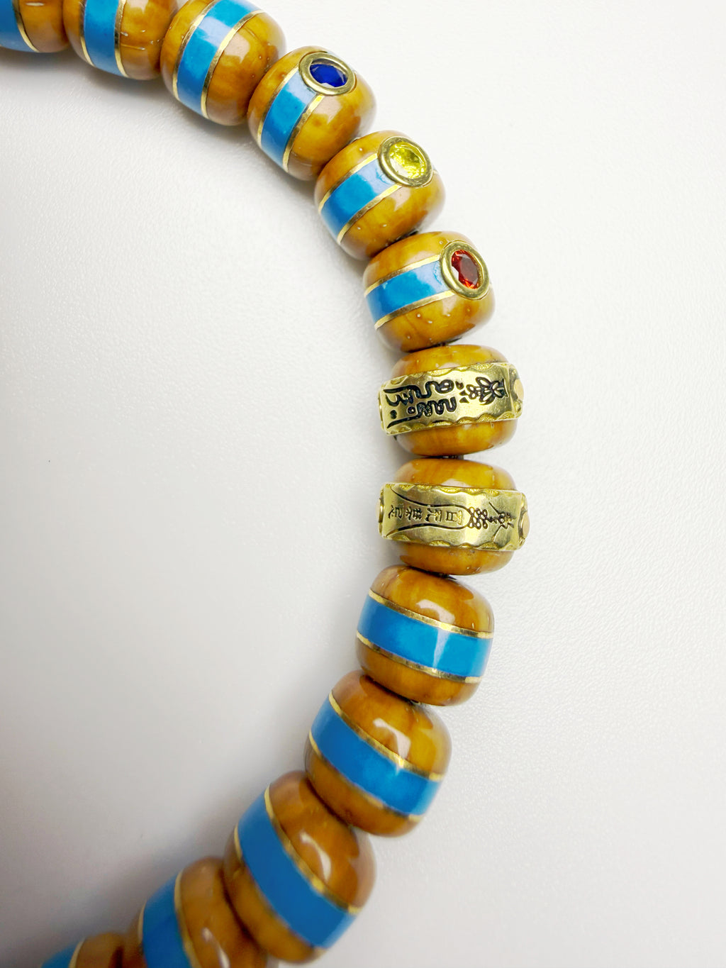 Blue Whisper Lucky Chipmunk Bodhi Bracelet – Rounded Edge Version