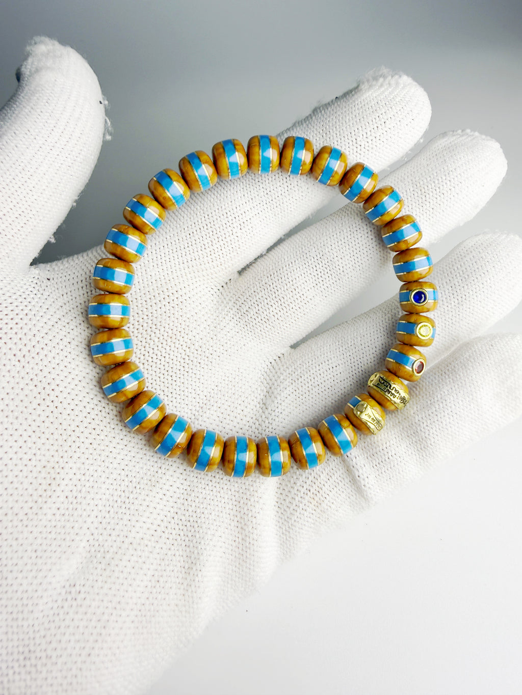 Blue Whisper Lucky Chipmunk Bodhi Bracelet – Rounded Edge Version