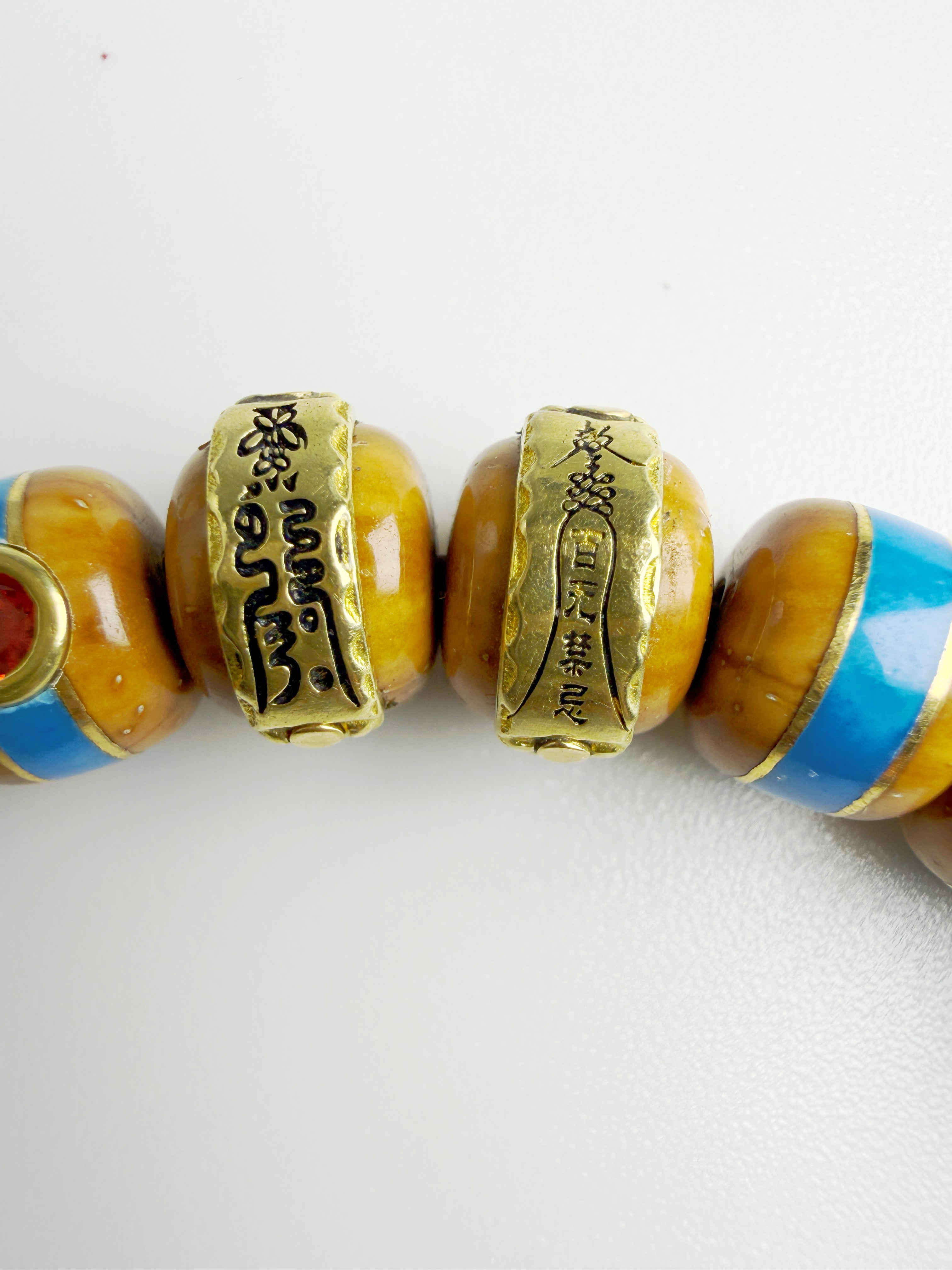 Blue Whisper Lucky Chipmunk Bodhi Bracelet – Rounded Edge Version