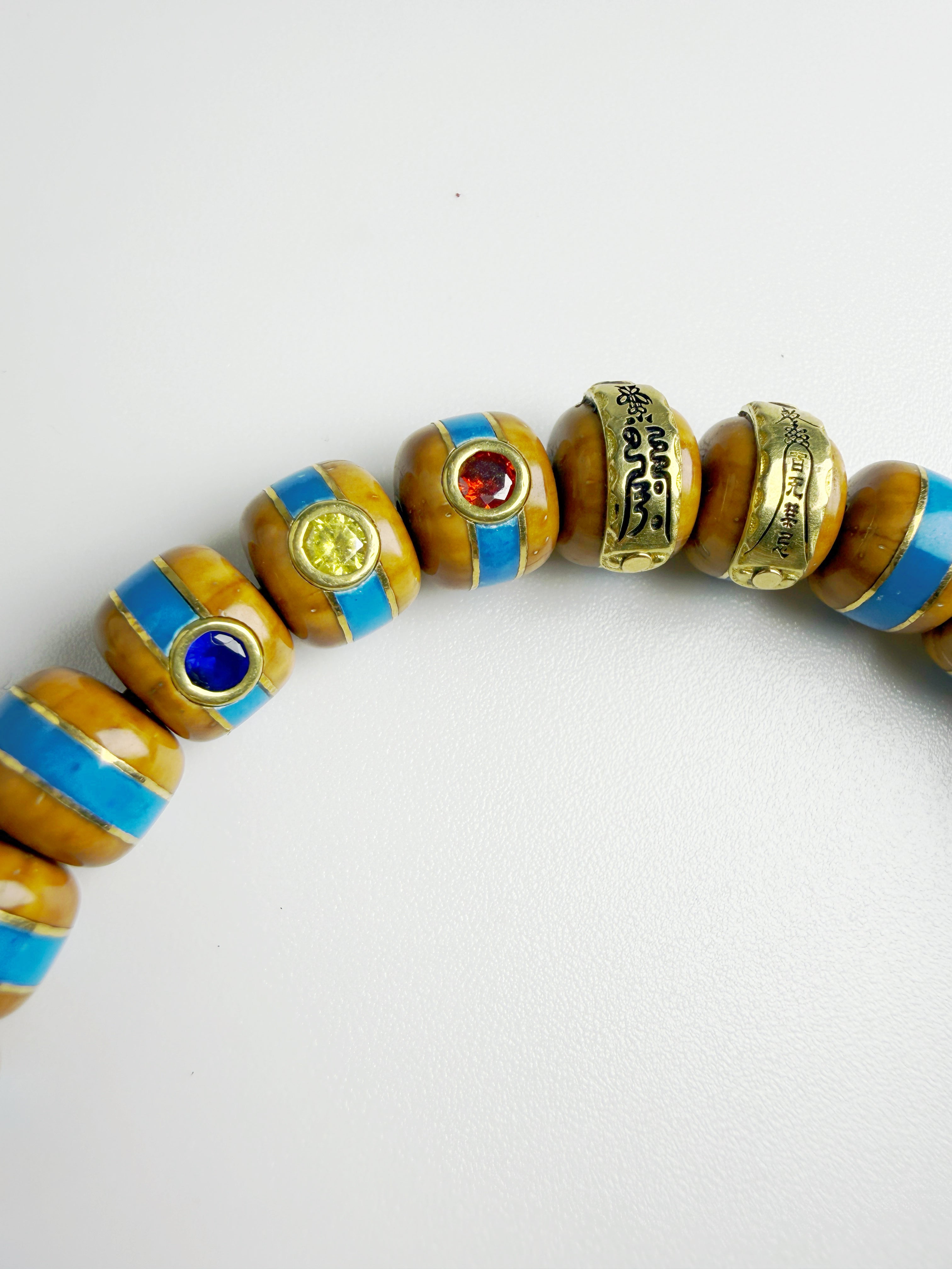 Blue Whisper Lucky Chipmunk Bodhi Bracelet – Rounded Edge Version