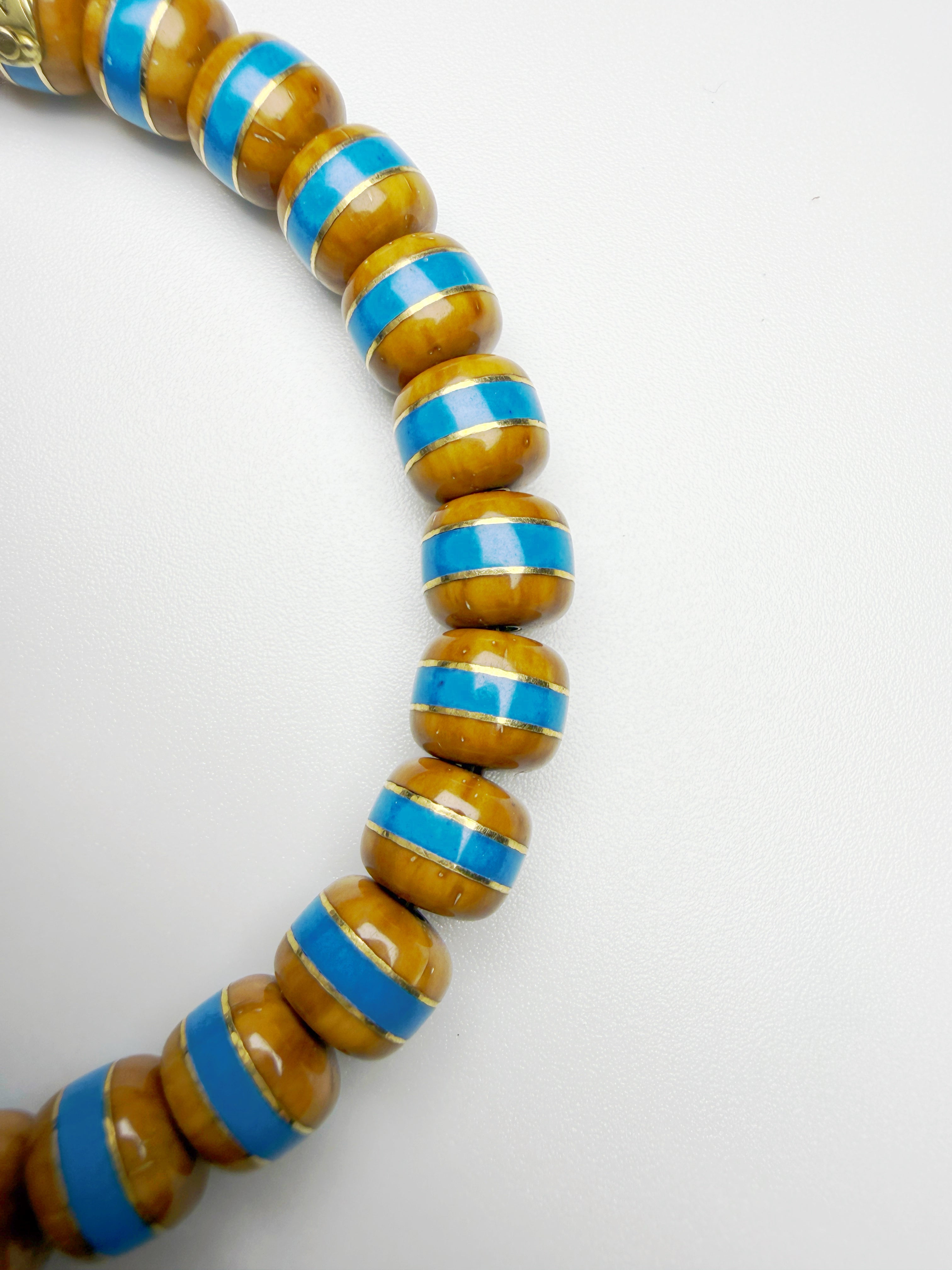 Blue Whisper Lucky Chipmunk Bodhi Bracelet – Rounded Edge Version