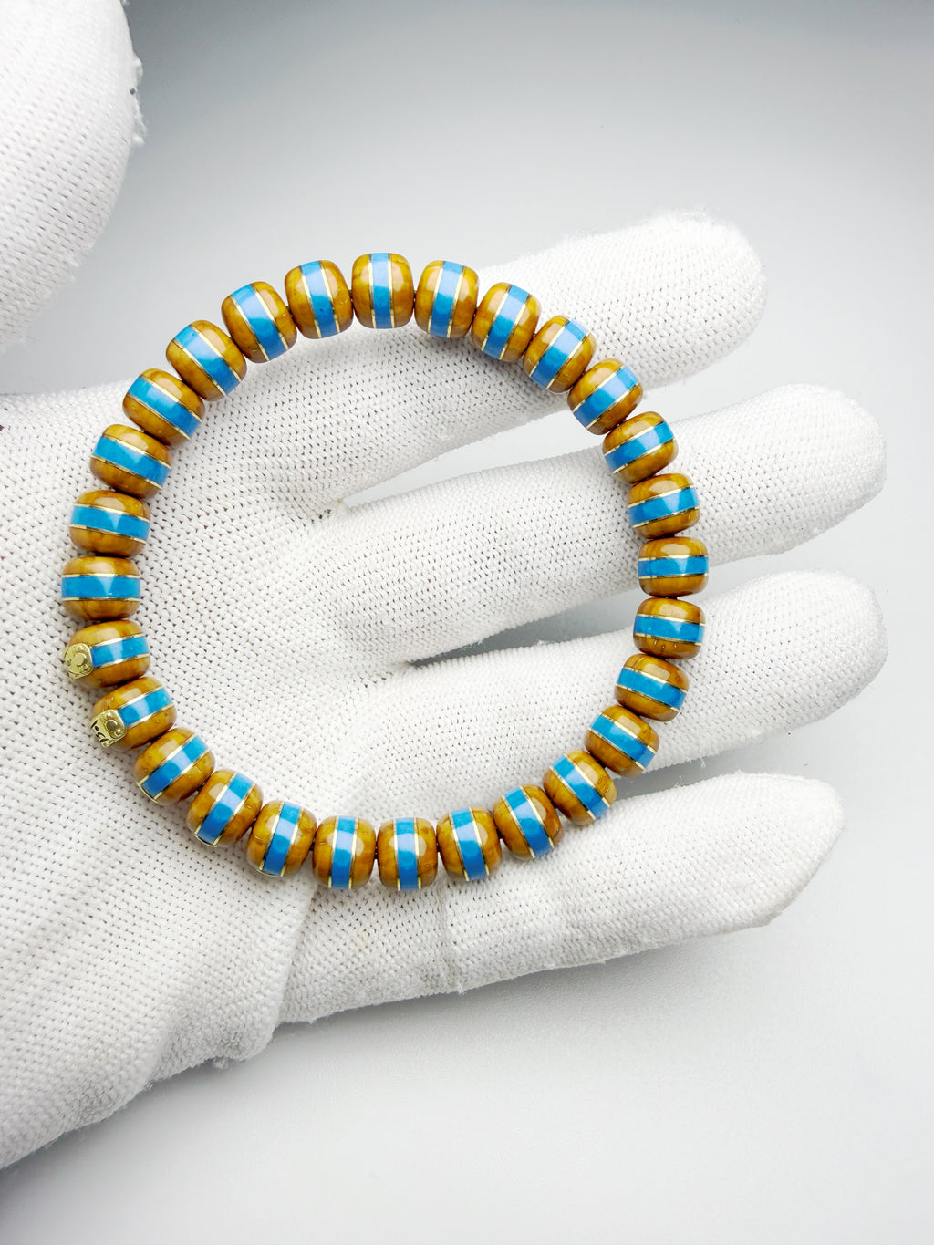 Blue Whisper Lucky Chipmunk Bodhi Bracelet – Rounded Edge Version