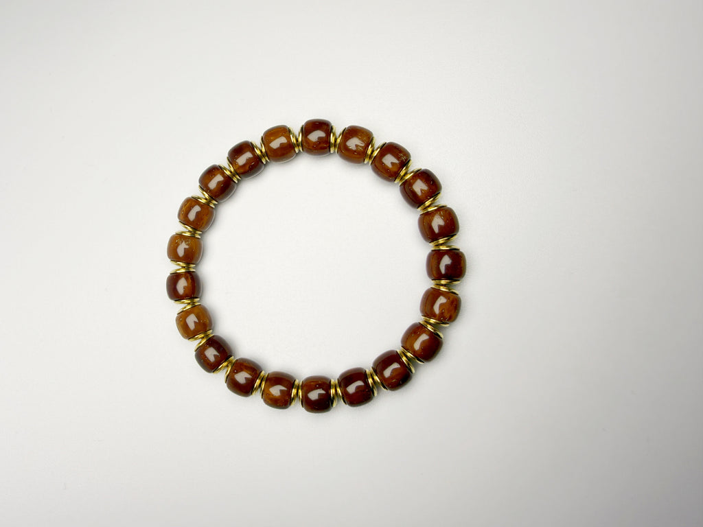 Purple-Gold Lucky Chipmunk & Golden Shield Bracelet – Attract & Protect