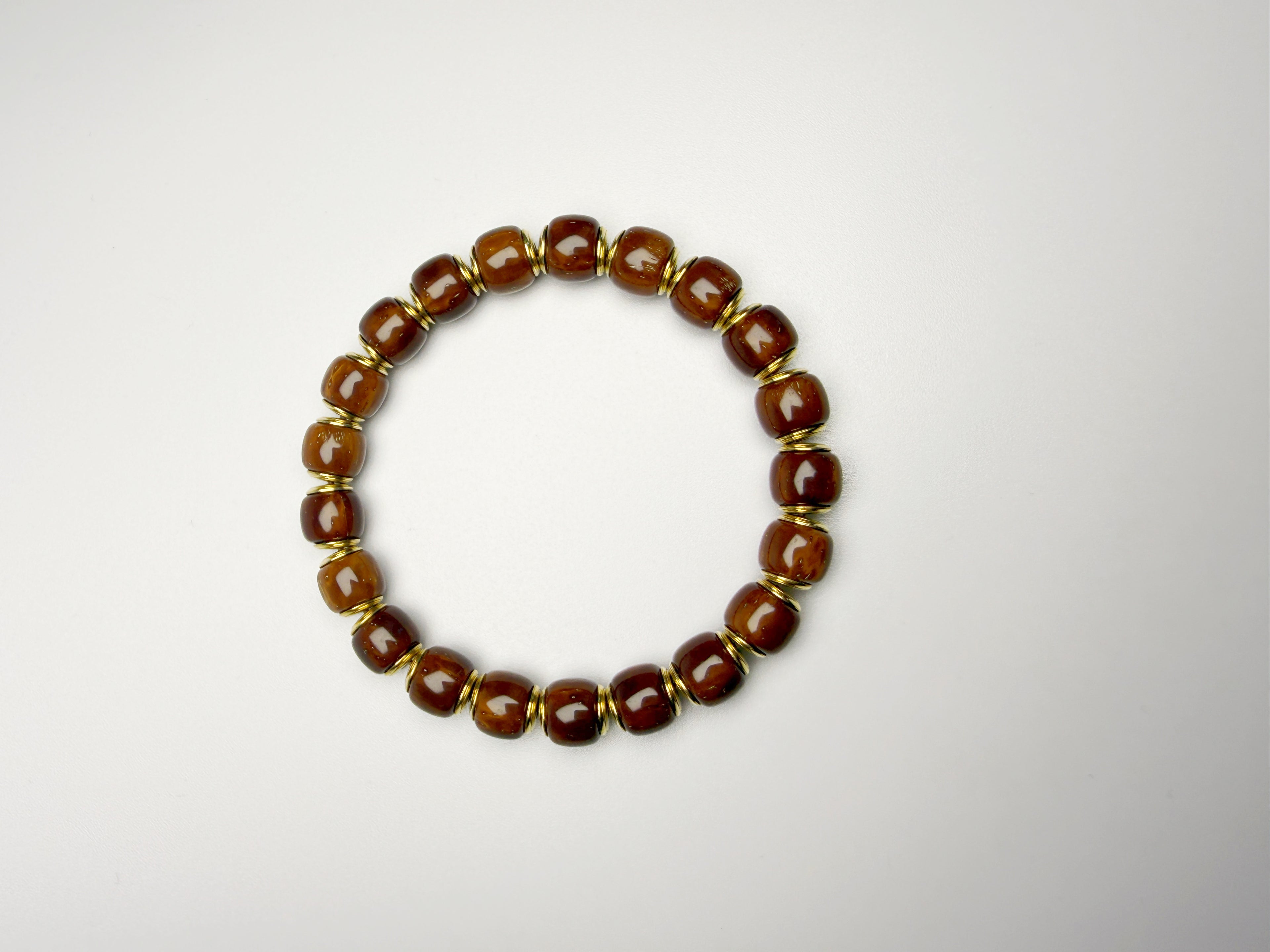 Purple-Gold Lucky Chipmunk & Golden Shield Bracelet – Attract & Protect