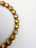 Wealth From The Six Directions – Hexagonal Lucky Chipmunk Bracelet with Golden Brass Inlay