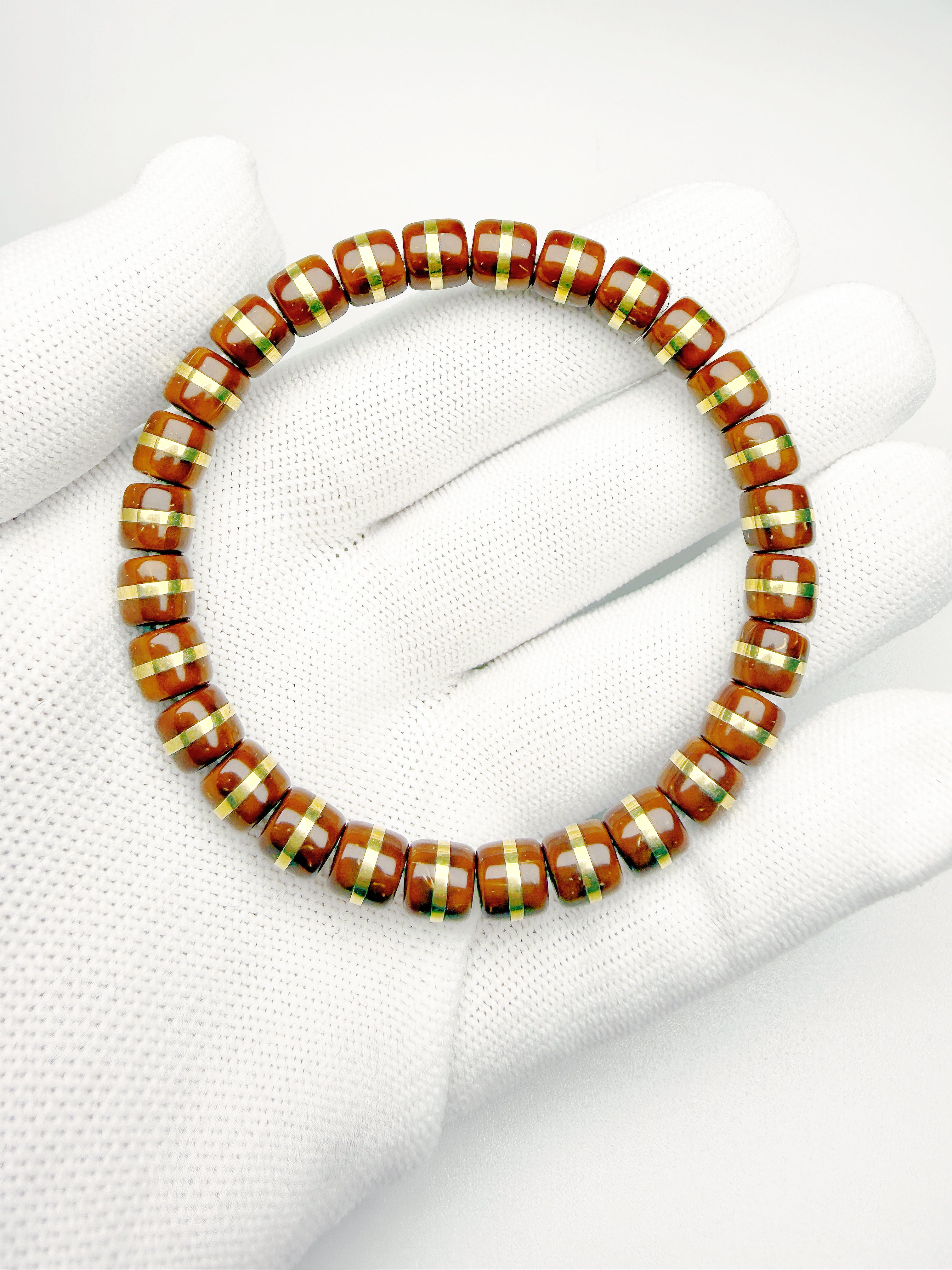 Yao Chan Wan Guan Bracelet – Straight-Cut Lucky Chipmunk with Golden Brass Belt (Wealth Wrapped Around the Waist)