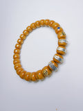 Purple-Gold Lucky Chipmunk Bodhi Bracelet – Double Blessings of Buddha & Tao, Solid Beads