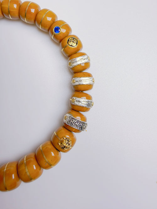 "Zen Mouse" Golden Palm Nut Bracelet – Dual Spiritual Alignment Grand Edition