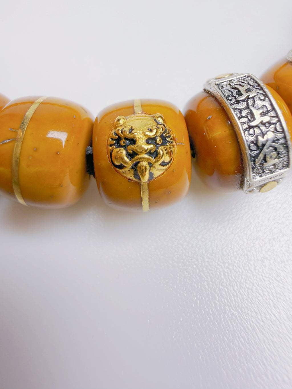 Purple-Gold Lucky Chipmunk Bodhi Bracelet – Double Blessings of Buddha & Tao, Solid Beads
