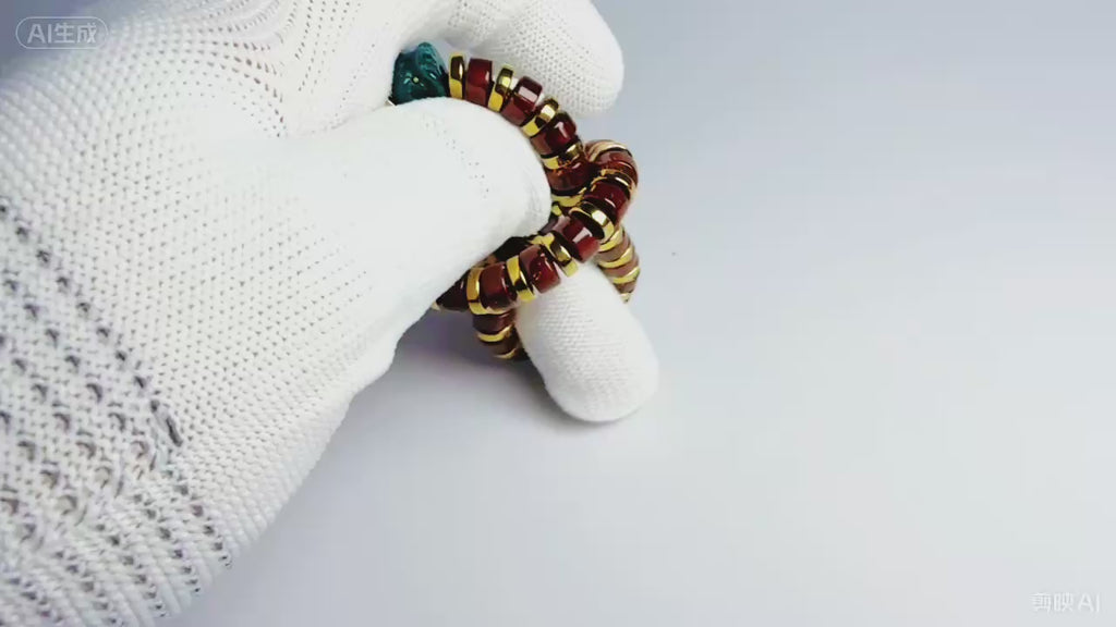 Purple-Gold Lucky Chipmunk & Awakening Lion Bracelet – Attract, Protect & Turn Your Fortune