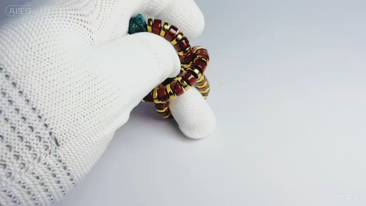 Purple-Gold Lucky Chipmunk & Awakening Lion Bracelet – Attract, Protect & Turn Your Fortune